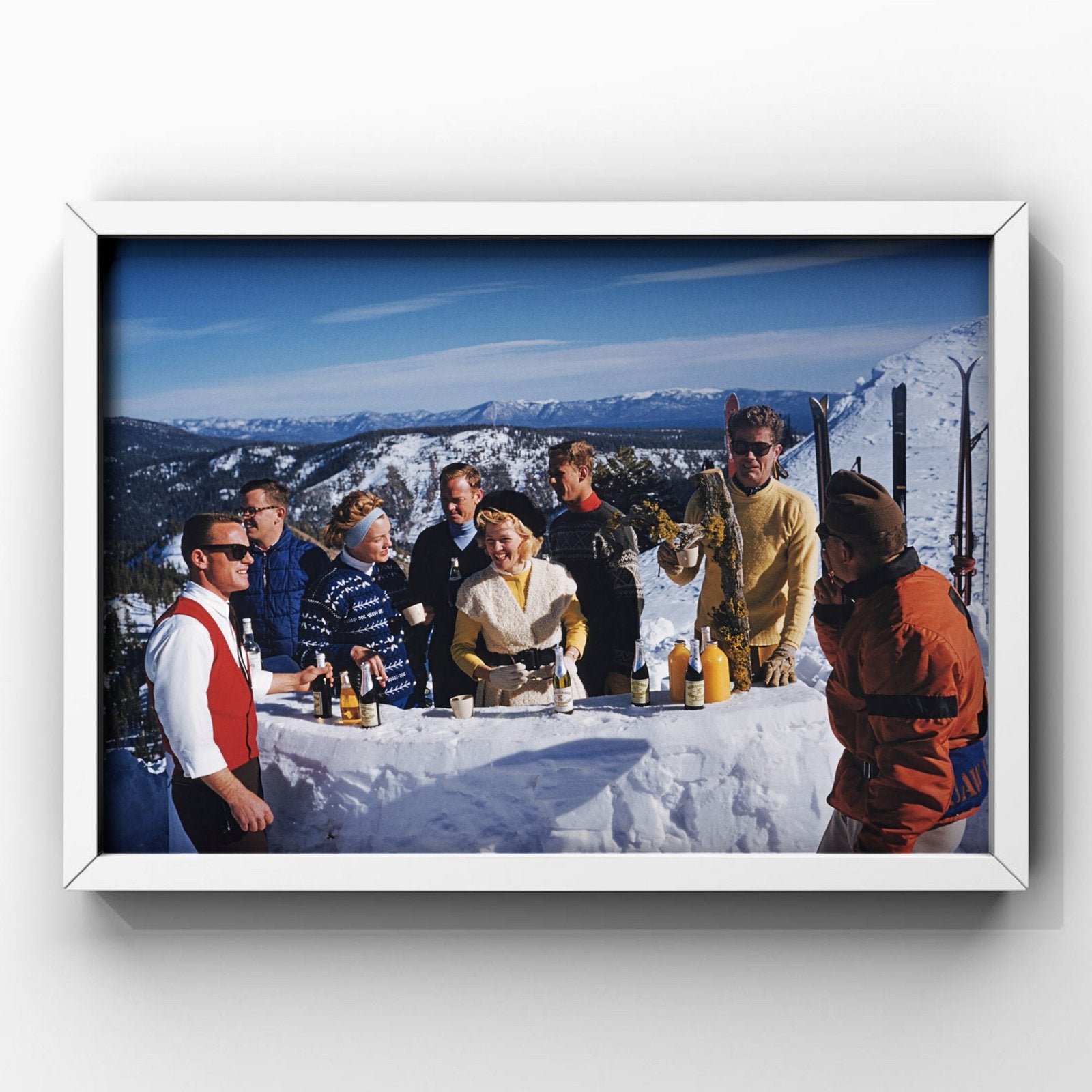Slim Aarons  Après Ski", Squaw Valley, 1961 gratis verzenden, Minder dan 50 cm, Oorspronkelijke maker, Verzenden, 5 – 50