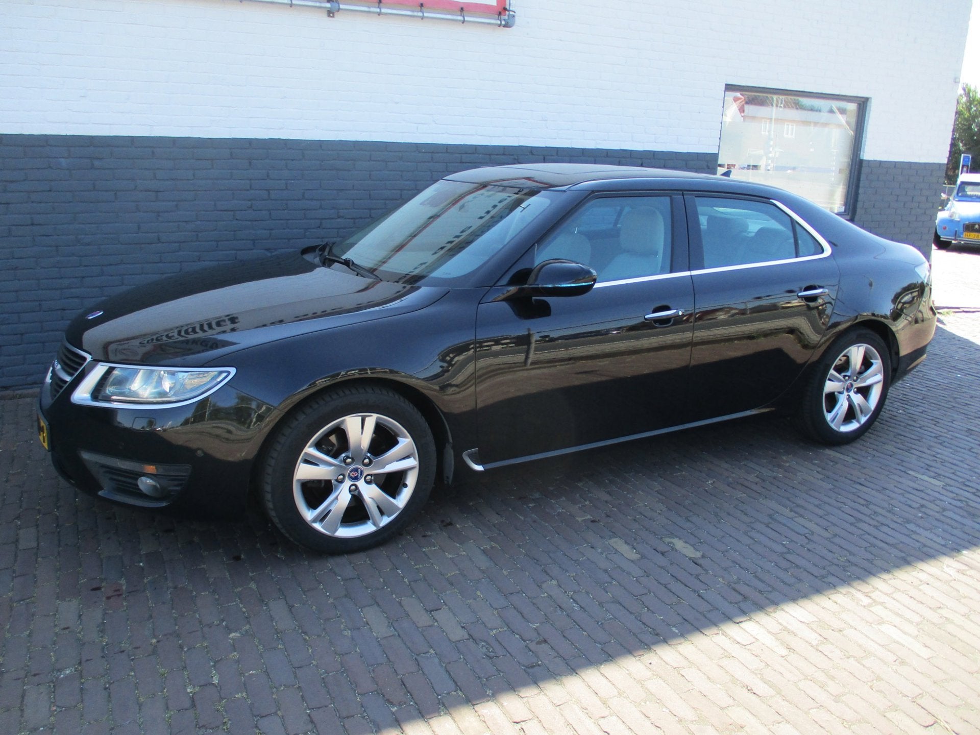 Saab 9-5 2.0T Vector, Auto's, Voorwielaandrijving, 4 cilinders, Leder en Stof, Zwart