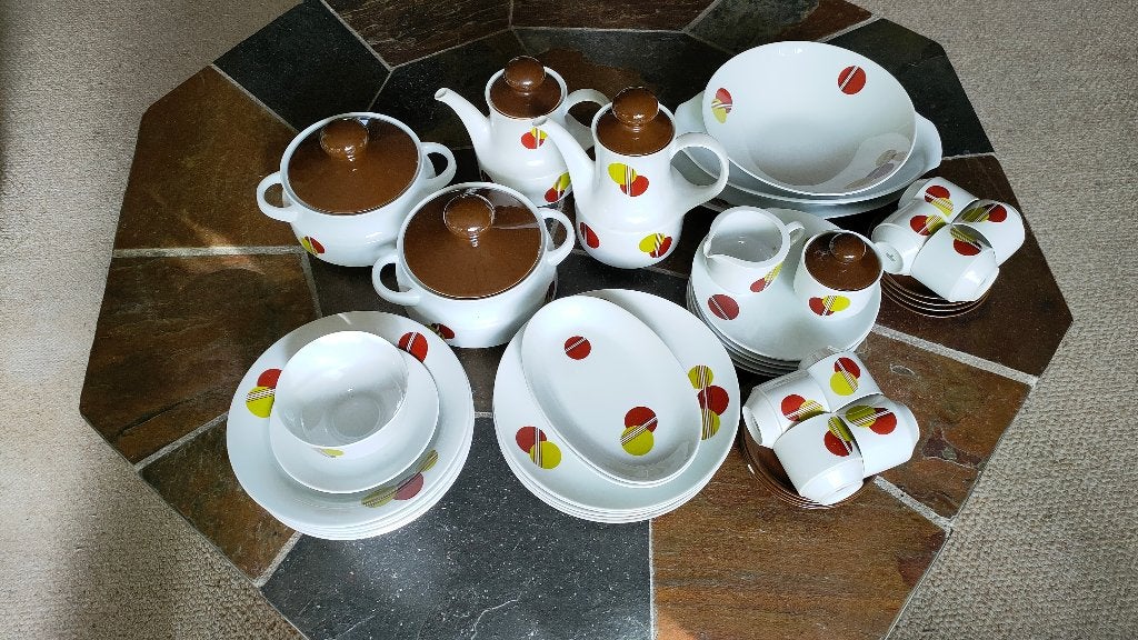 Retro servies Mitterteich Bavaria 70er jaren, Ophalen, Overige merken, Zo goed als nieuw, Overige stijlen