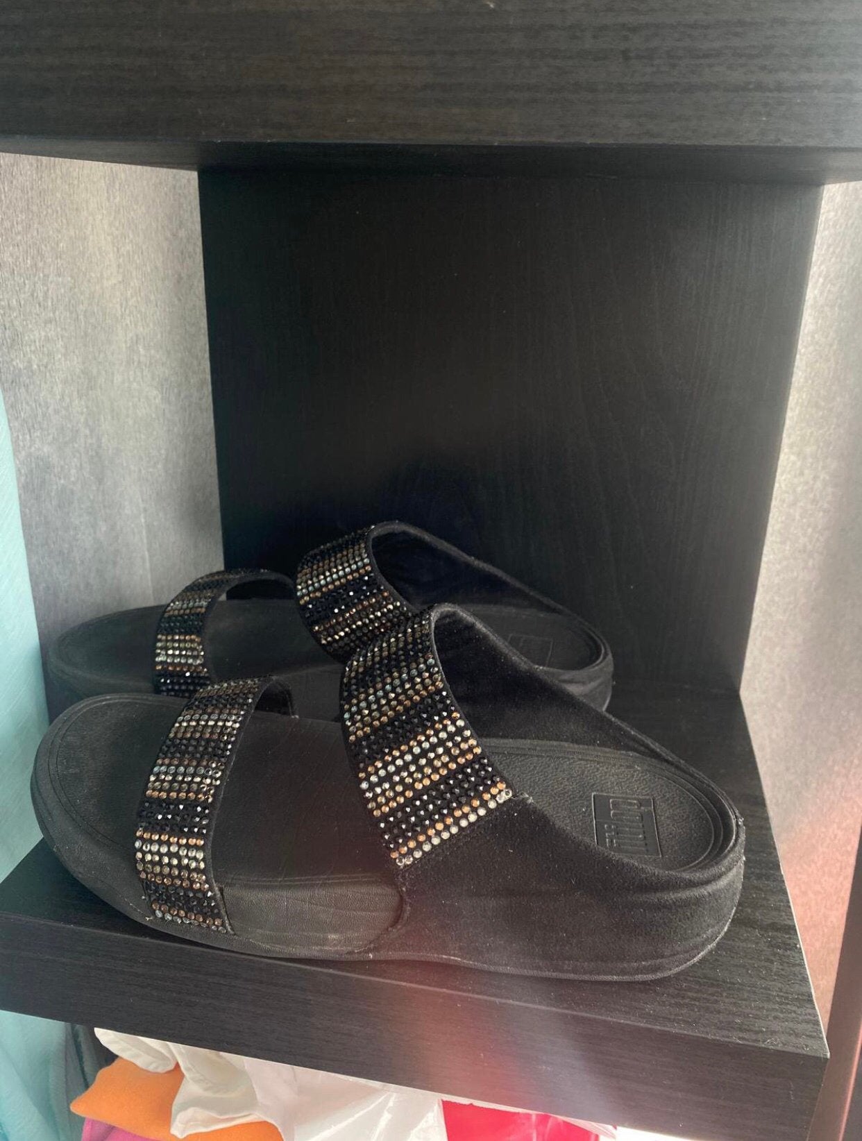 Fitflop 42 feestelijk model zwart, Ophalen of Verzenden, Zo goed als nieuw, Zwart