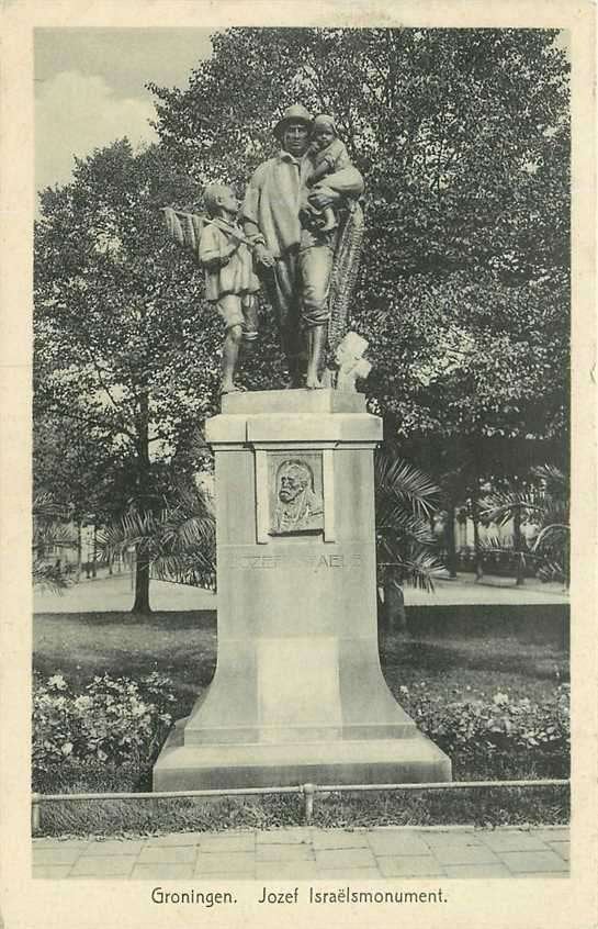 300-124-035 Groningen Jozef Israëlsmonument, Verzamelen, Ansichtkaarten | Nederland, Verzenden, Voor 1920, Groningen