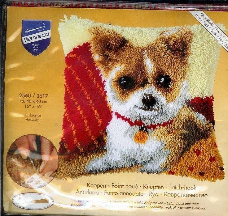 Cado SALE vervaco knooppakket kussen  CHIHUAHUA, Hobby en Vrije tijd, Ophalen of Verzenden, Nieuw, Overige typen