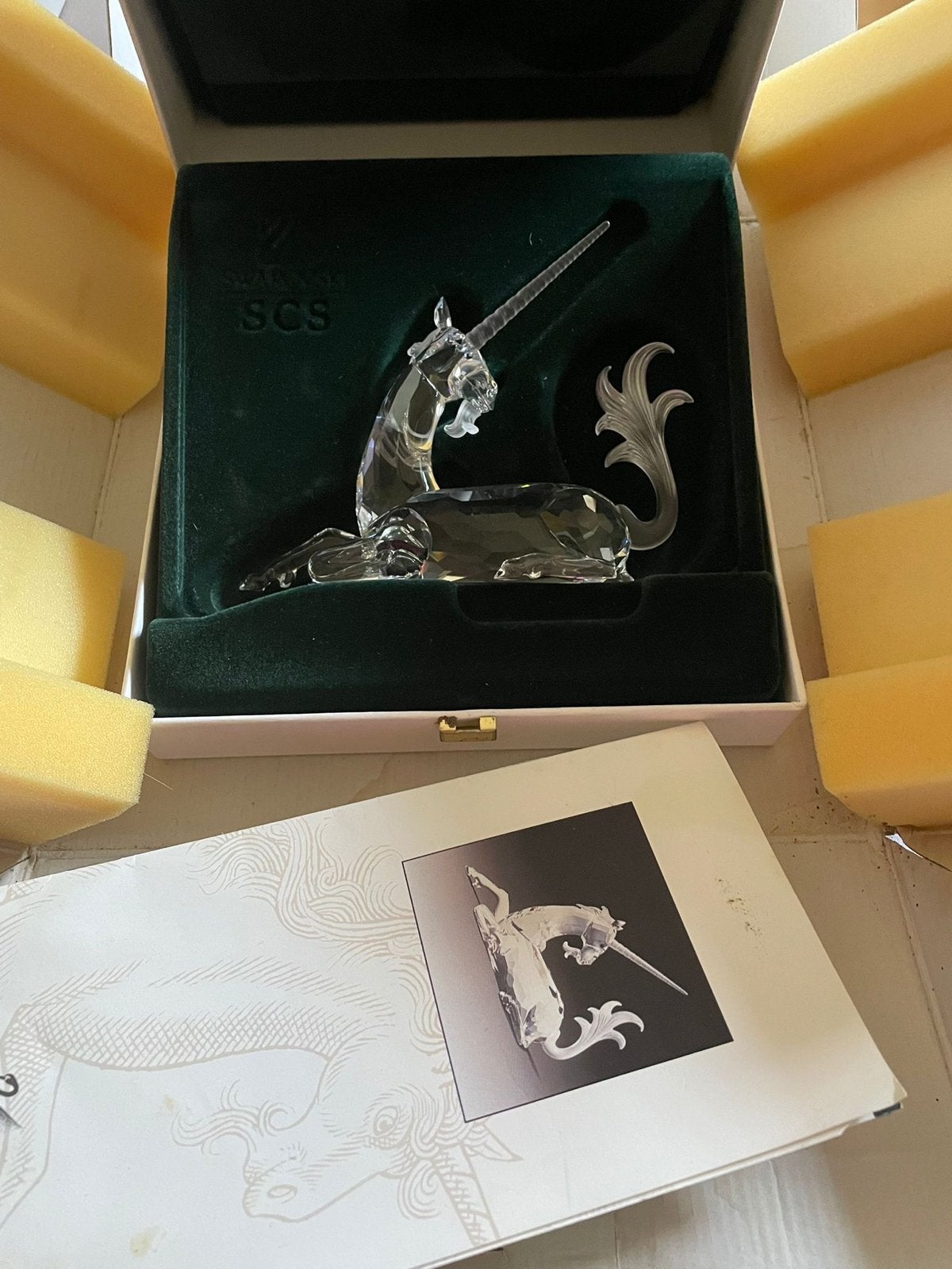 Swarovski SCS Jaarstuk Eenhoorn 1996 - Mythische Schoonheid, Ophalen of Verzenden, Zo goed als nieuw, Figuurtje