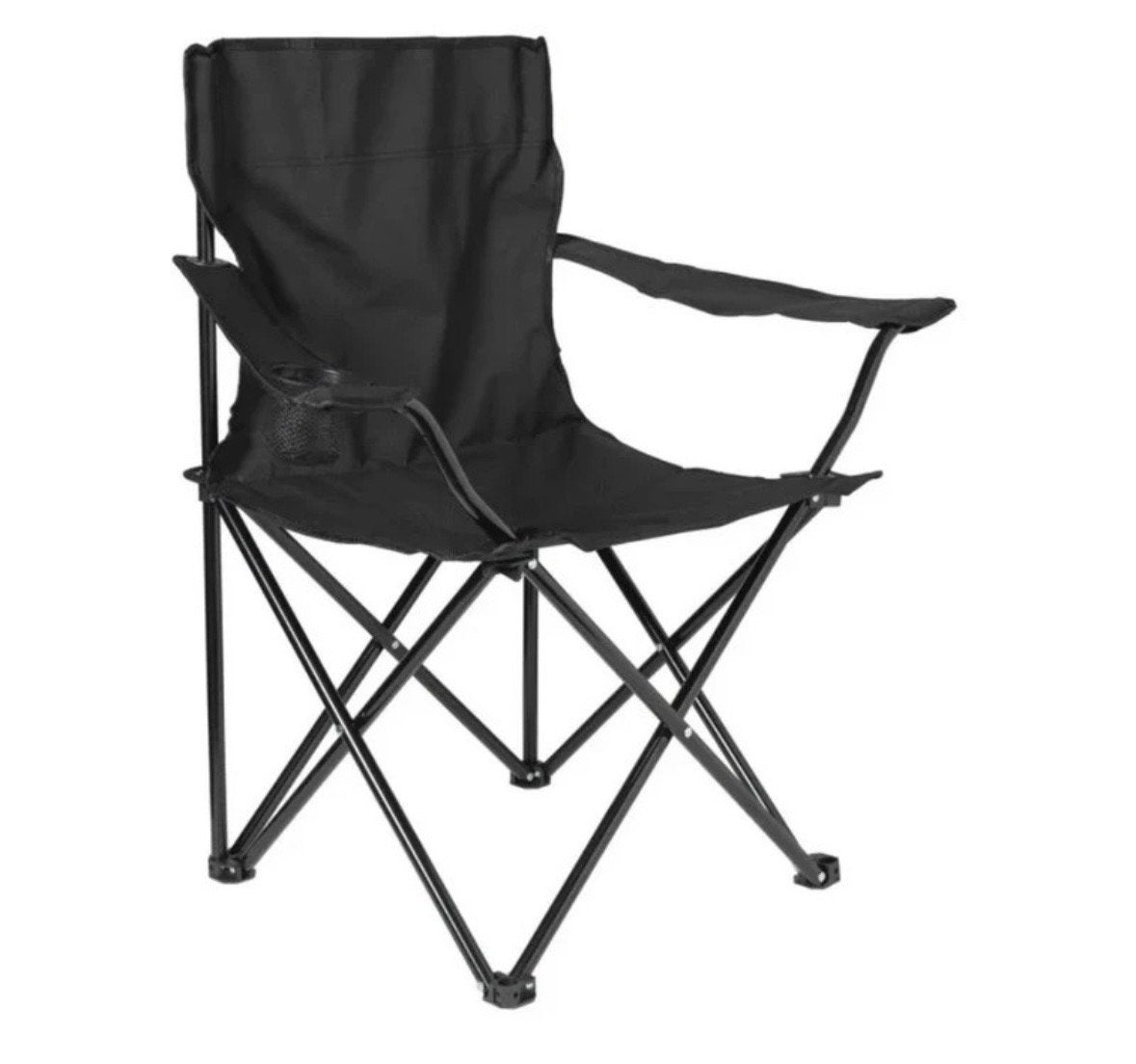 Opvouwbare Campingstoel Zwart - Comfortabel & Compact, Ophalen of Verzenden, Nieuw, Campingstoel