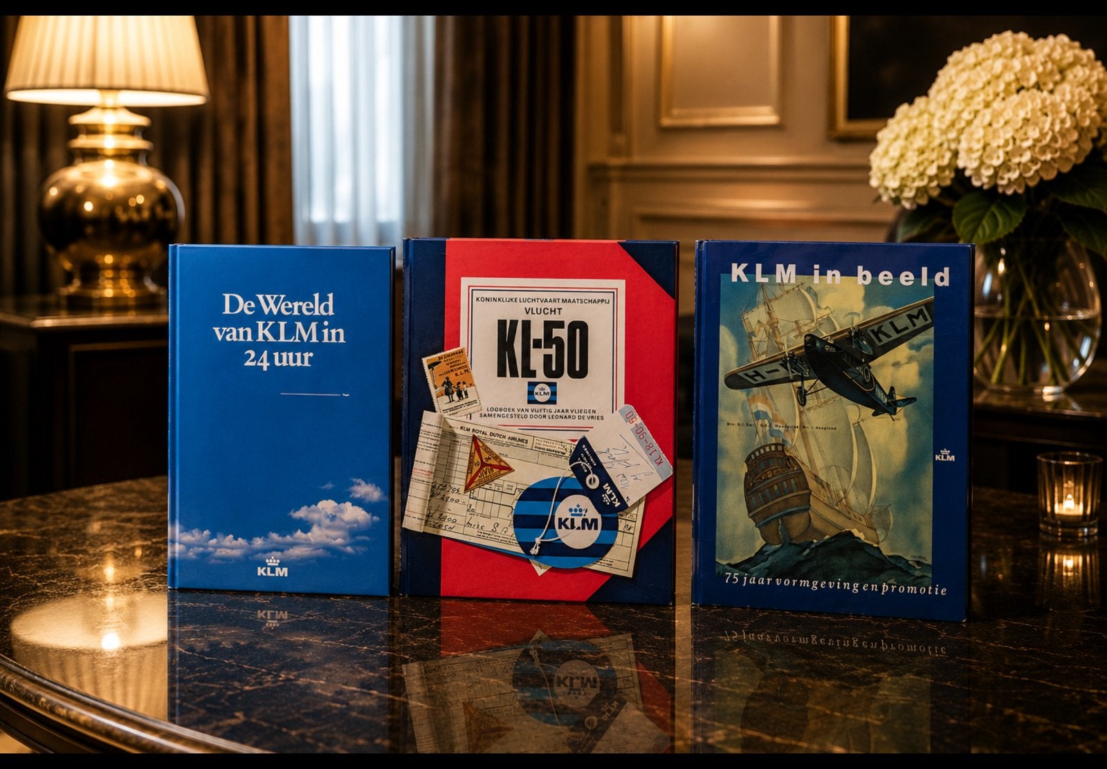 Klm boeken, Verzamelen, Luchtvaart en Vliegtuigspotten, Ophalen of Verzenden, Zo goed als nieuw, Boek of Tijdschrift