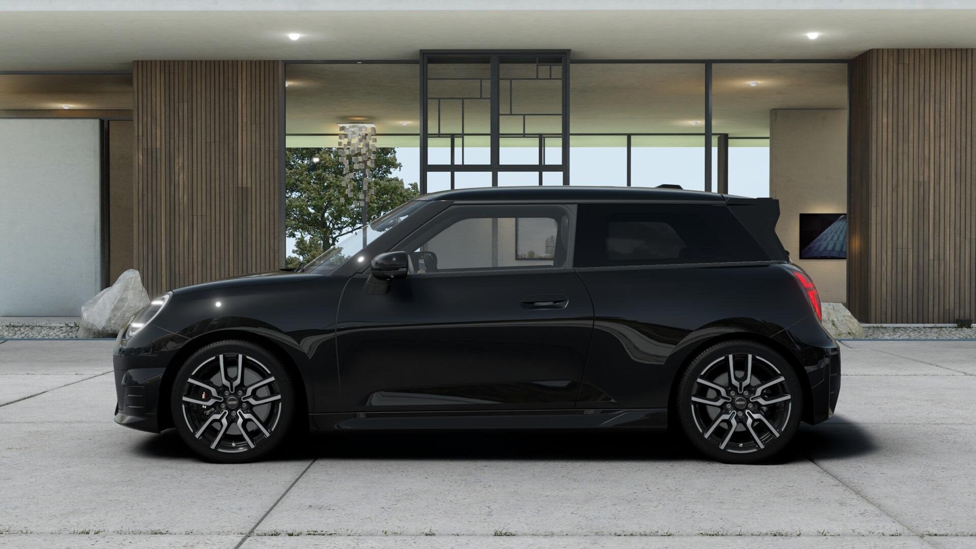 MINI 3-Deurs Cooper E | John Cooper Works Uitvoering + Pakke, Auto's, 41 kWh, 4 stoelen, Zwart, Nieuw