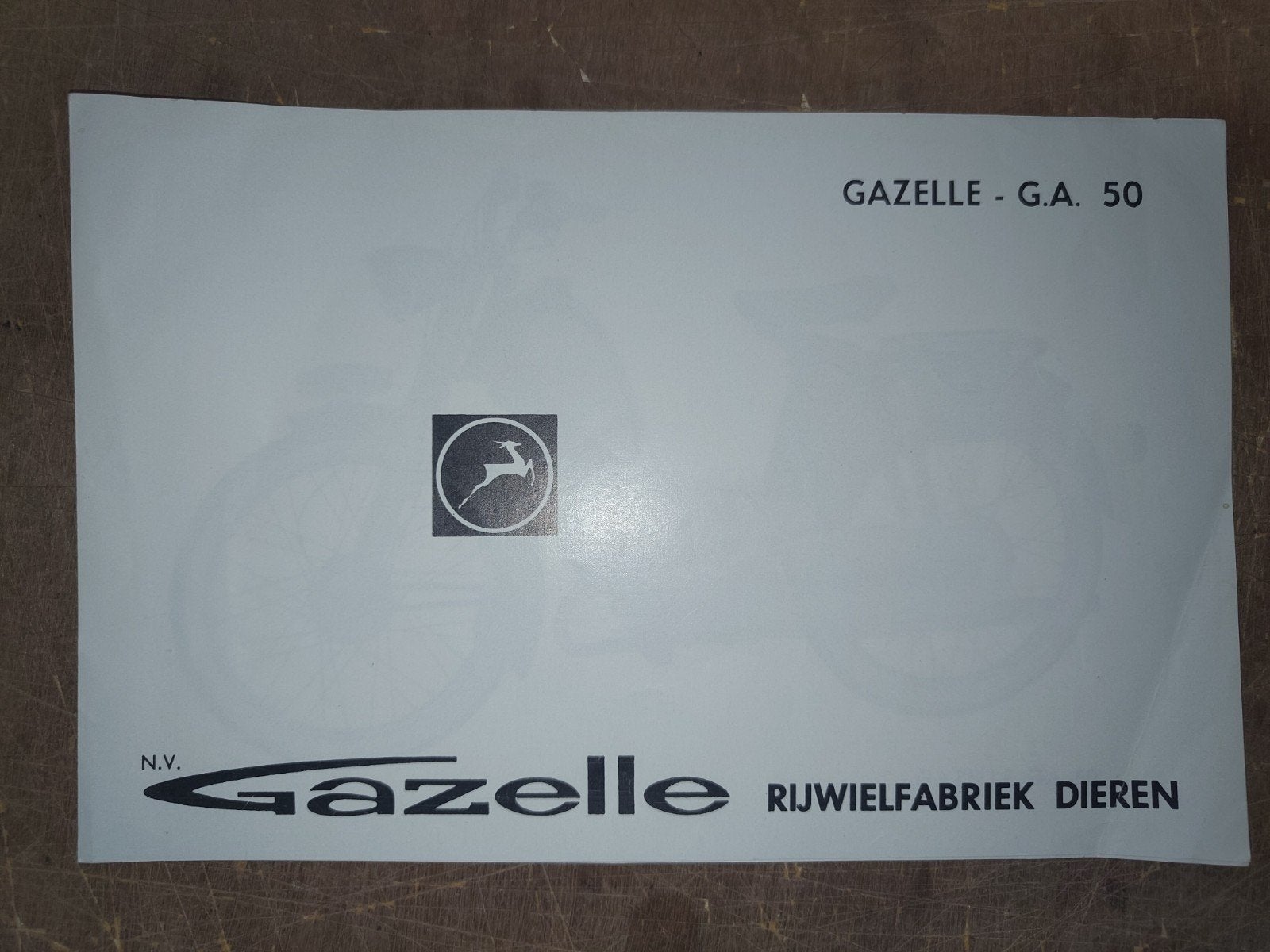 Gazelle G.A. 50 typeblad  1966, Ophalen of Verzenden, Gebruikt