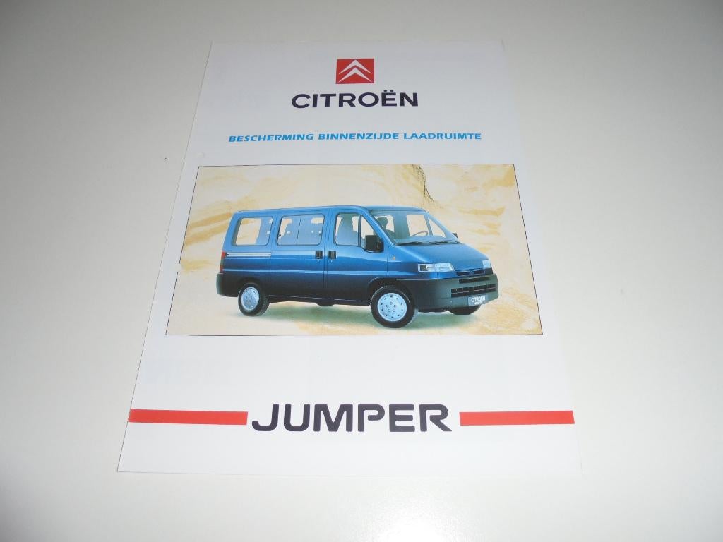 brochure Citroen Jumper accessoires laadruimtebescherming, Ophalen of Verzenden, Nieuw, Citroën
