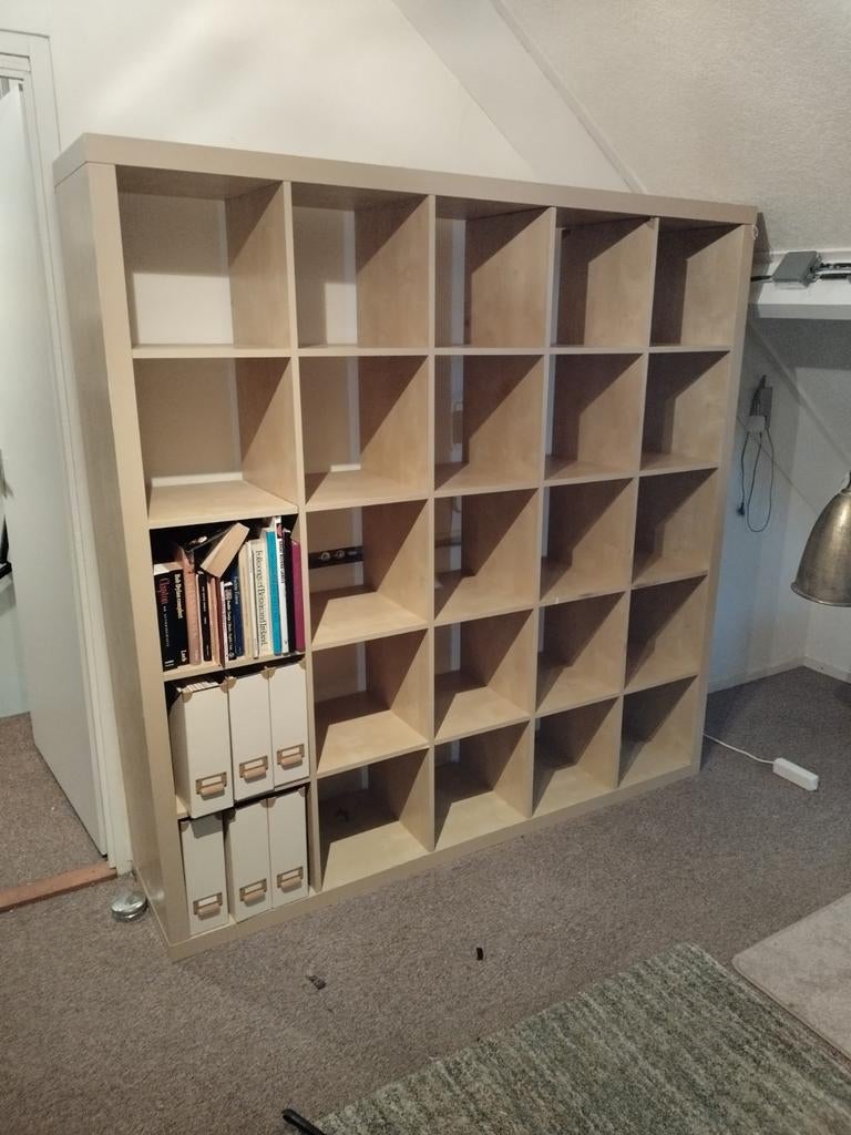 Te koop Ikea Kalaxkast, Huis en Inrichting, Kasten | Boekenkasten, Met plank(en), Gebruikt, 200 cm of meer, Ophalen of Verzenden
