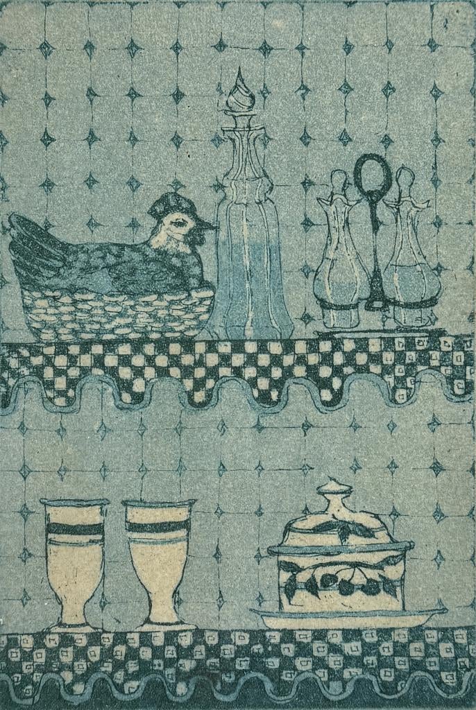 727. Kleurenets, Laetitia de Haas - interieur, eind 20e eeuw