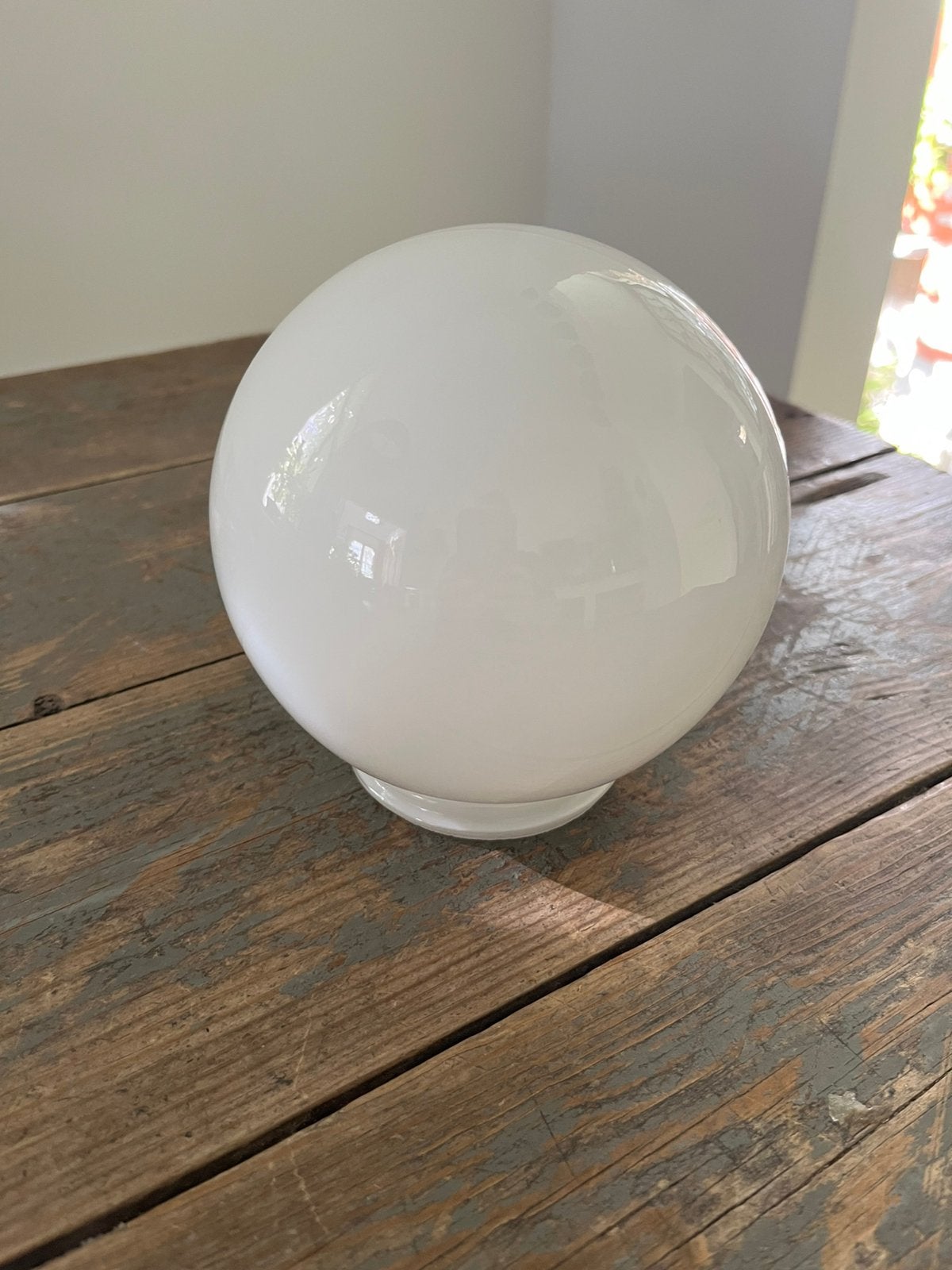 VINTAGE RETRO LAMP MELKGLAS BOL KLEINER MODEL ZGSTAAT, Ophalen of Verzenden