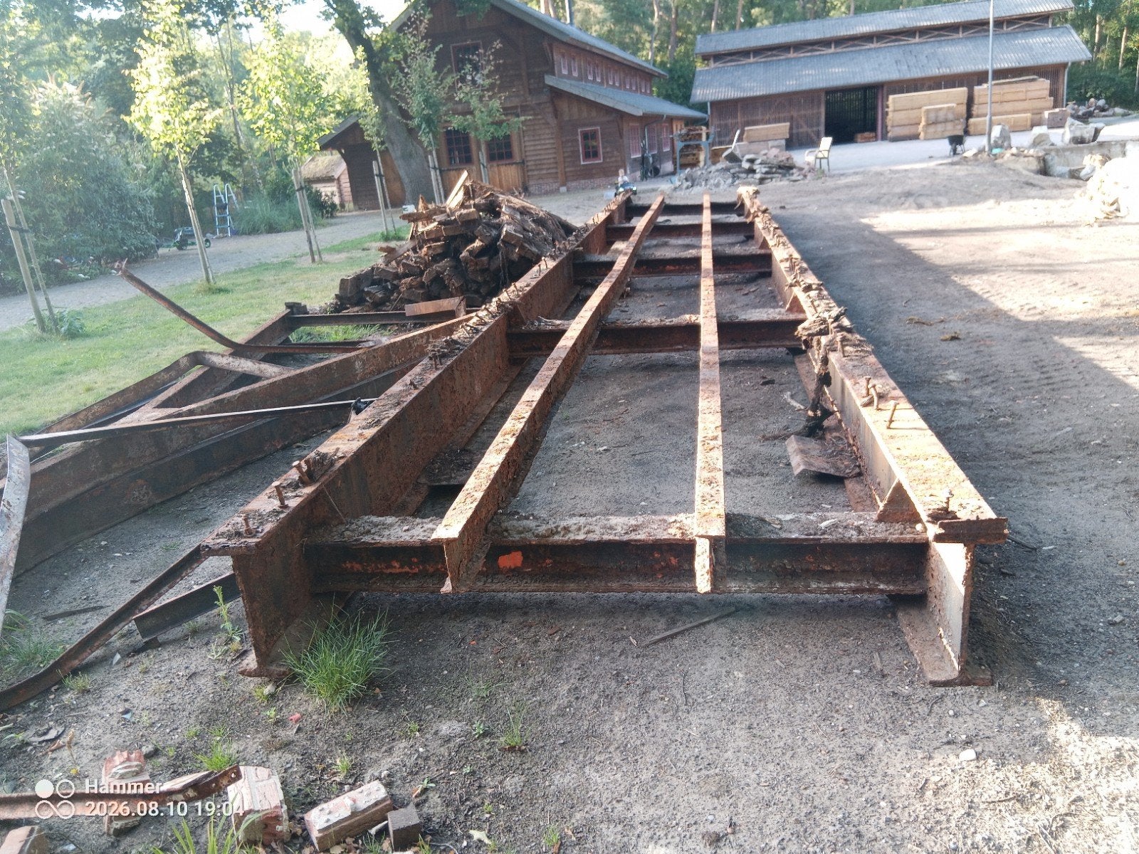 brug van ijzeren H balken, Ophalen of Verzenden, Gebruikt, IJzer