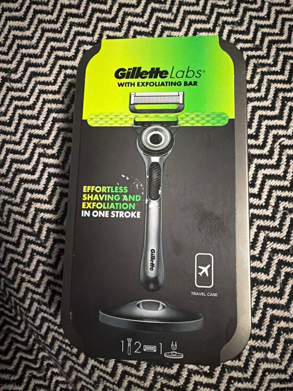 Gillette Labs Scheermes met Exfoliërende Strip + Reisetui, Ophalen of Verzenden, Nieuw, Gehele gezicht, Overige typen