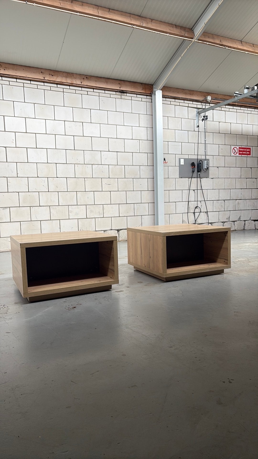 Twee salontafels 80x80 gebruikte staat, Gebruikt, 50 tot 100 cm, Vierkant, Modern