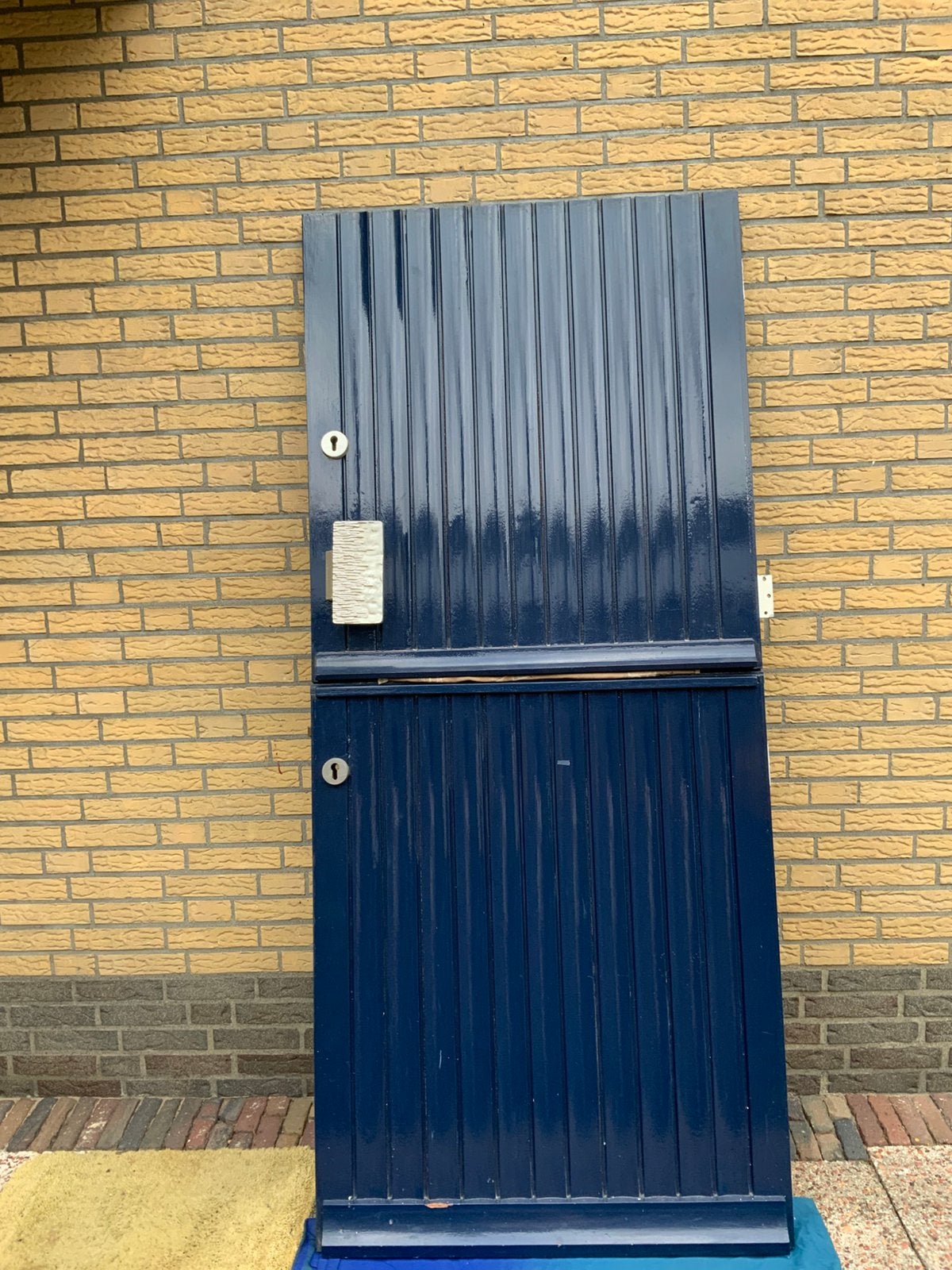 Merbau voordeur in 2 delen 210x92. €150,00, Doe-het-zelf en Verbouw, Ophalen, Gebruikt, 80 tot 100 cm, Buitendeur