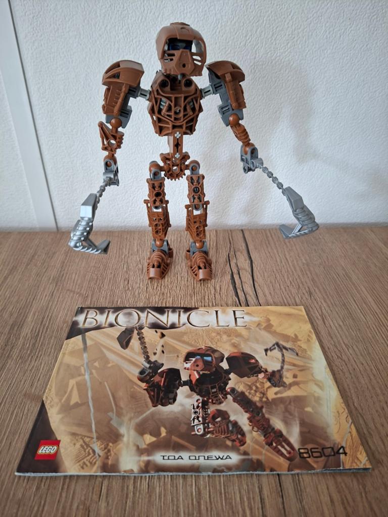 Lego Bionicle Toa Onewa 8604 met instructies, Ophalen, Gebruikt, Bionicle, Lego