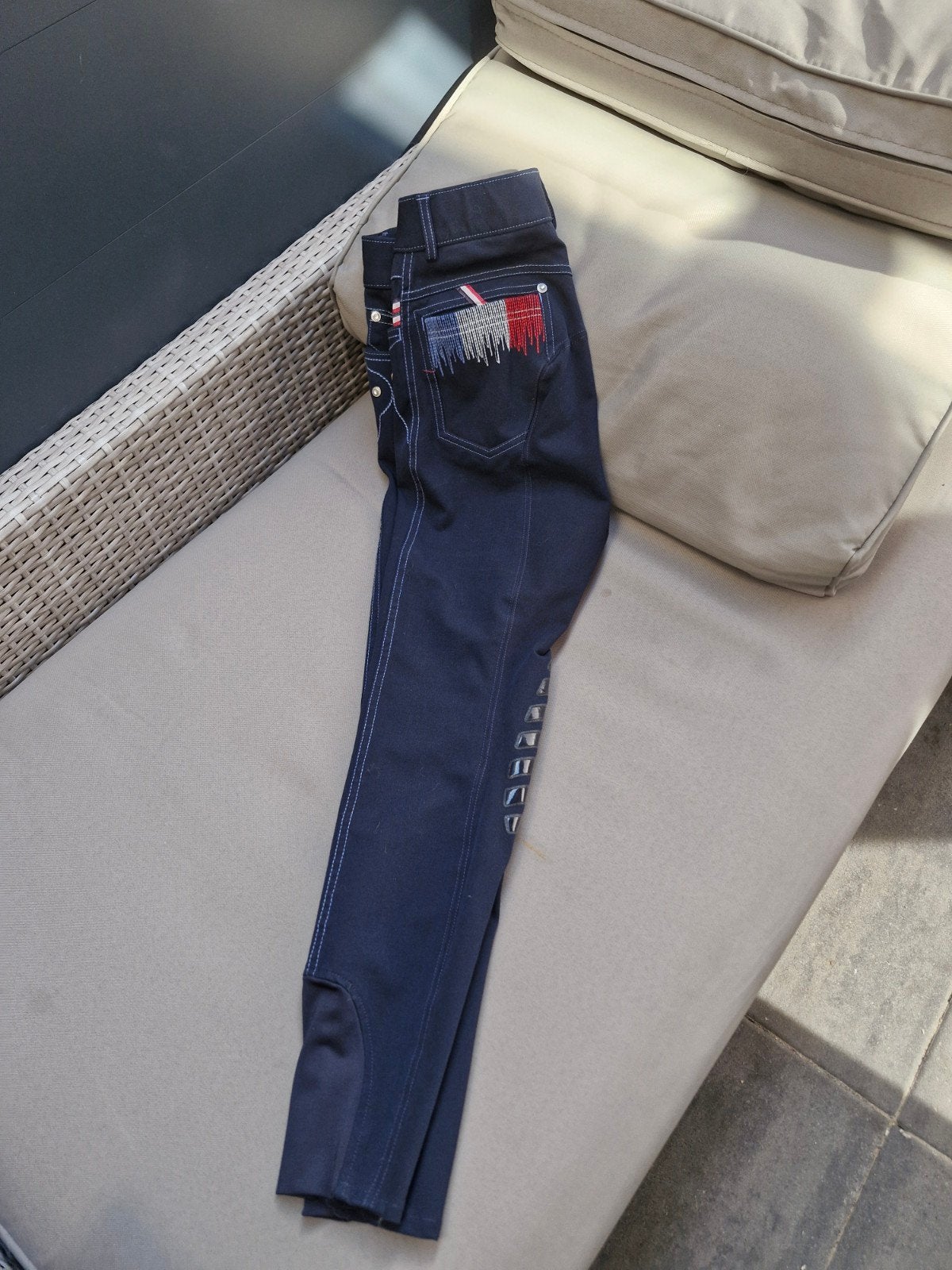 Rijbroek Epplejeck Maat s (36), Blauw, Gebruikt, Dressuur, Met grip