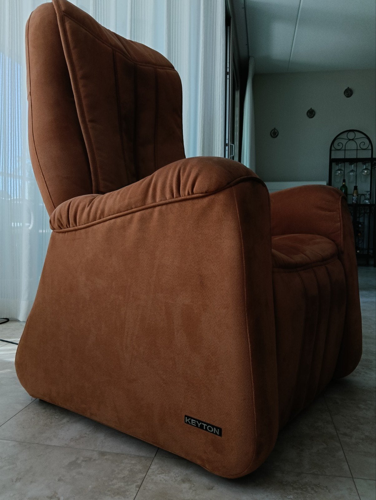 Keyton Massage Relax Stoel Cognac, Ophalen, Gebruikt, Minder dan 75 cm, Modern, Comfort