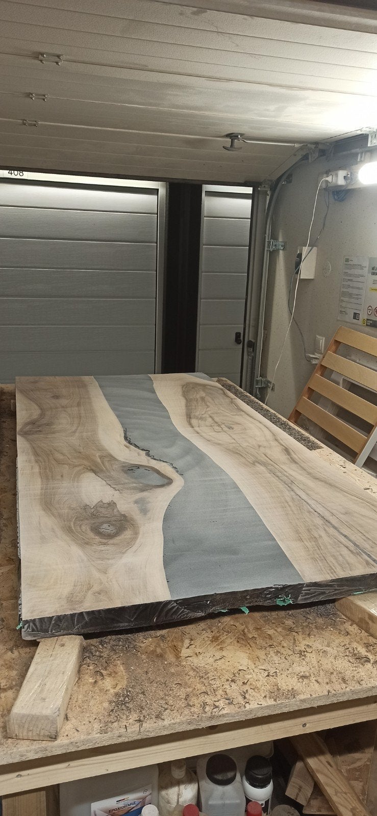 Tafelblad epoxy & walnoot 180x70x4 cm, Ophalen