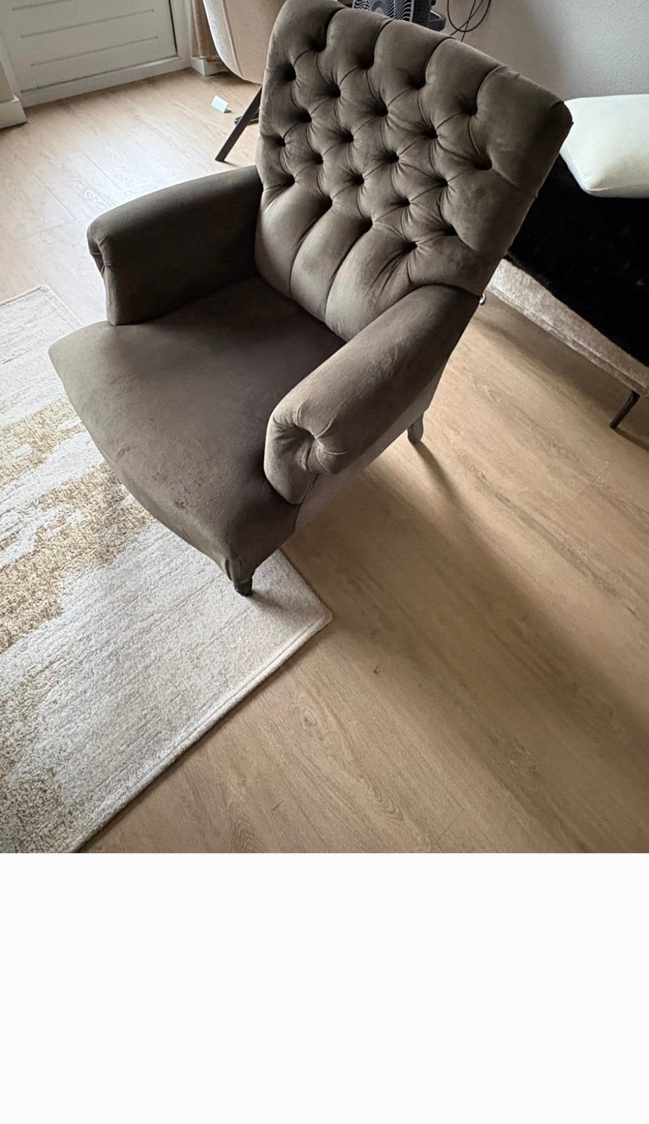 Puntgave fauteuil, Ophalen, 75 tot 100 cm, Stof, 75 tot 100 cm