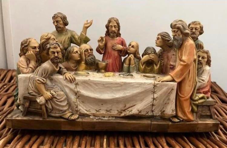 Het Laatste Avondmaal,Italiaanse gesigneerde uitvoering, Antiek en Kunst, Ophalen of Verzenden