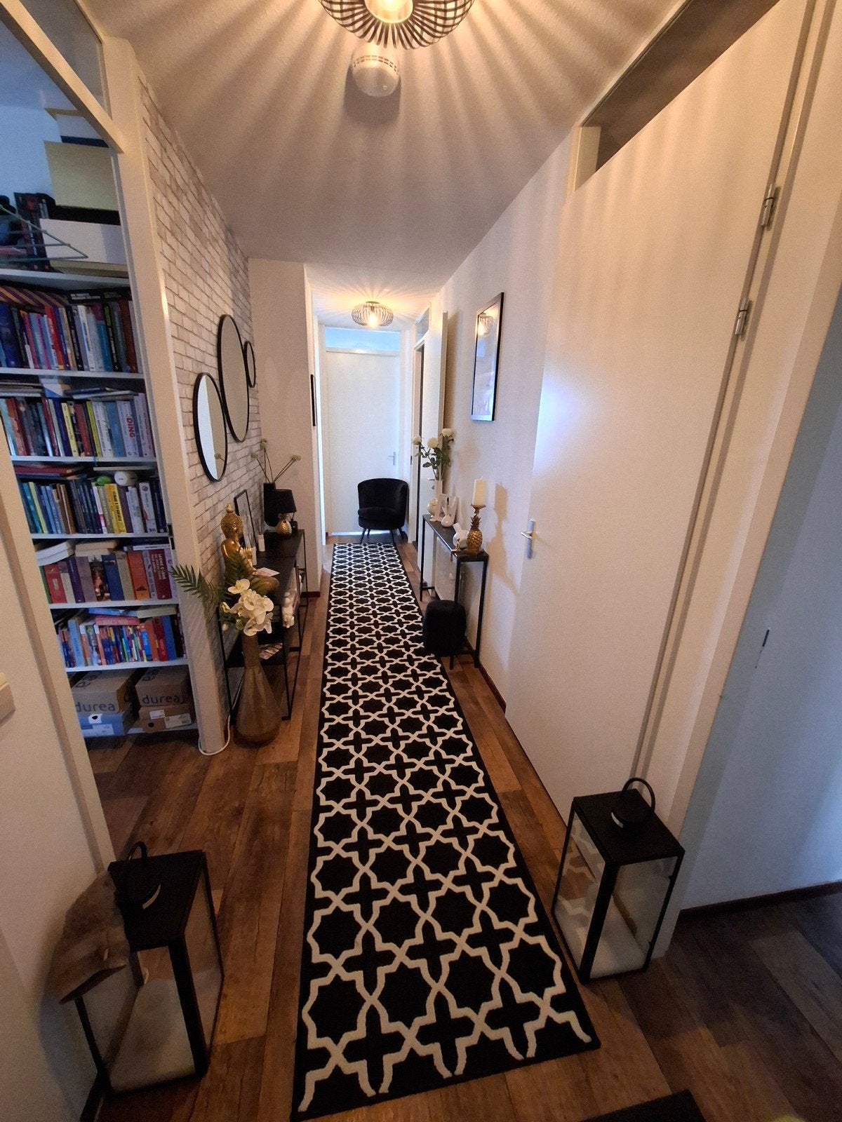 Tapijt loper, 75 m² of meer, Ophalen of Verzenden, Zo goed als nieuw, Zwart