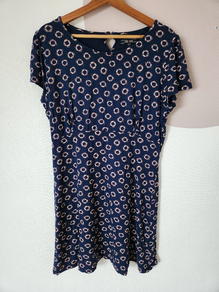 King Louie blauwe jurk reddingsboei - XXL, Blauw, Maat 46/48 (XL) of groter, Ophalen of Verzenden, Knielengte
