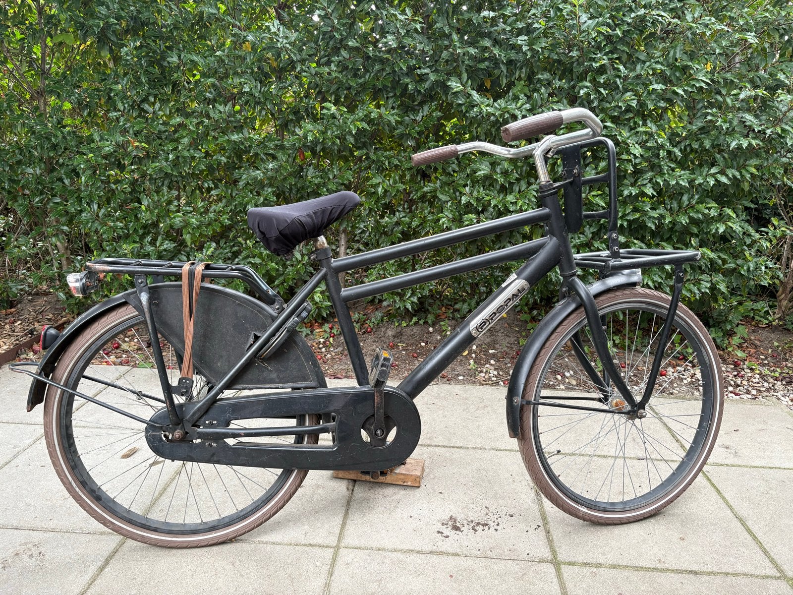 Popal Daily Dutch Basic Transportfiets - Zwart, Ophalen, Gebruikt, Terugtraprem, 24 inch