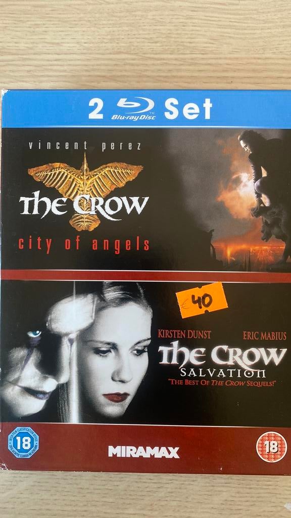 The crow blu ray 2 movie box, Cd's en Dvd's, Blu-ray, Ophalen of Verzenden, Zo goed als nieuw, Actie