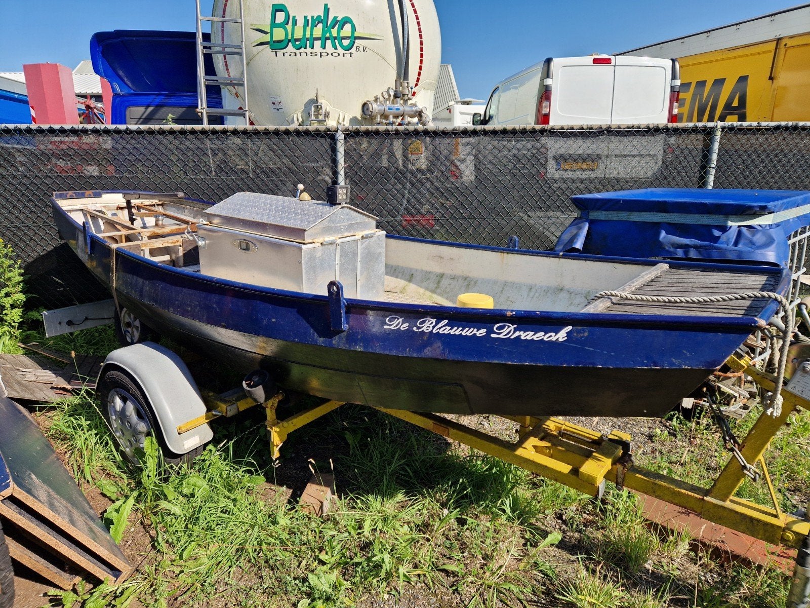 Schouwtje met 8pk Dieselmotor + trailer lichte opknapper, Watersport en Boten, Gebruikt, Binnenboordmotor, Diesel, Trailer