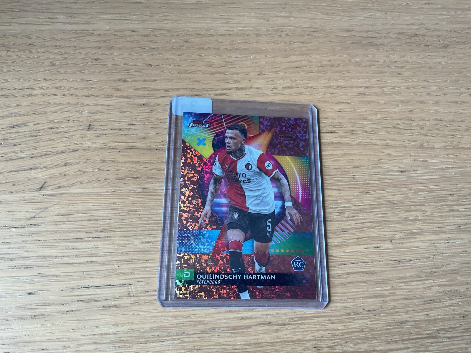 Quilindschy Hartman Topps Finest Feyenoord /50, Ophalen of Verzenden, Zo goed als nieuw, Speelkaart(en)
