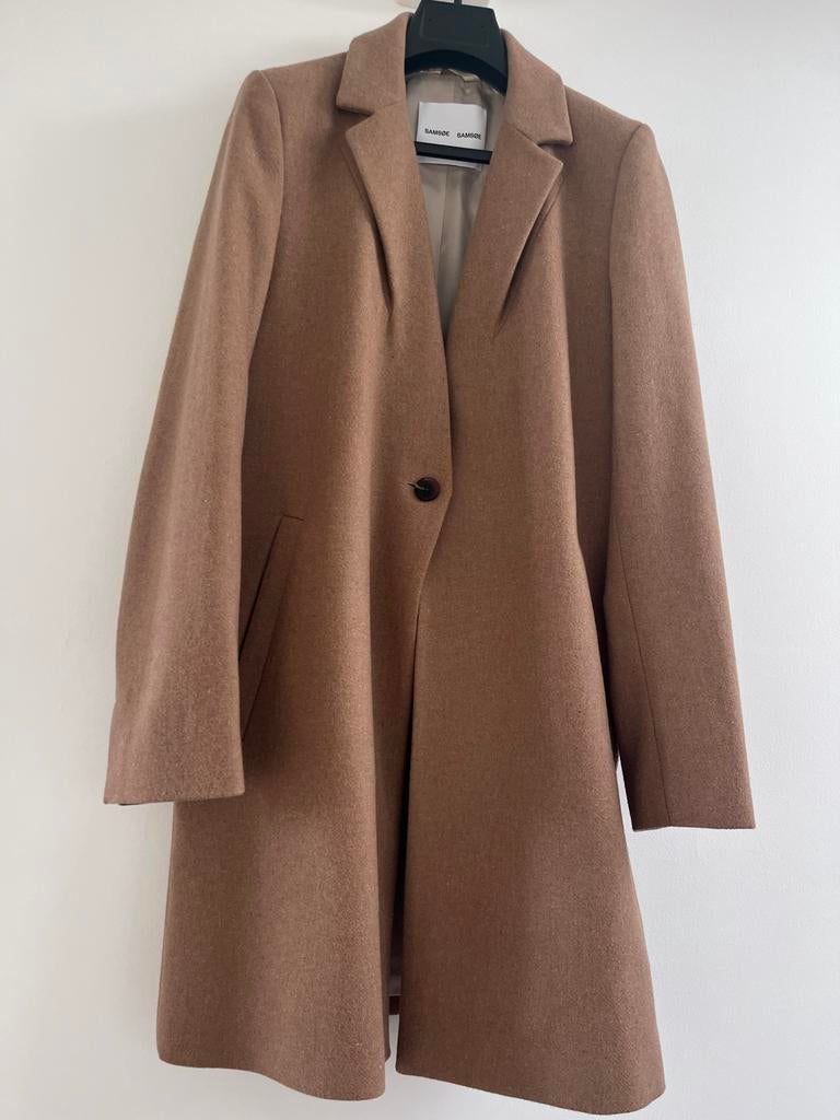 Samsoe Samsoe Kahlia Jas Khaki Maat S, Kleding | Dames, Ophalen of Verzenden, Zo goed als nieuw, Maat 36 (S), Groen