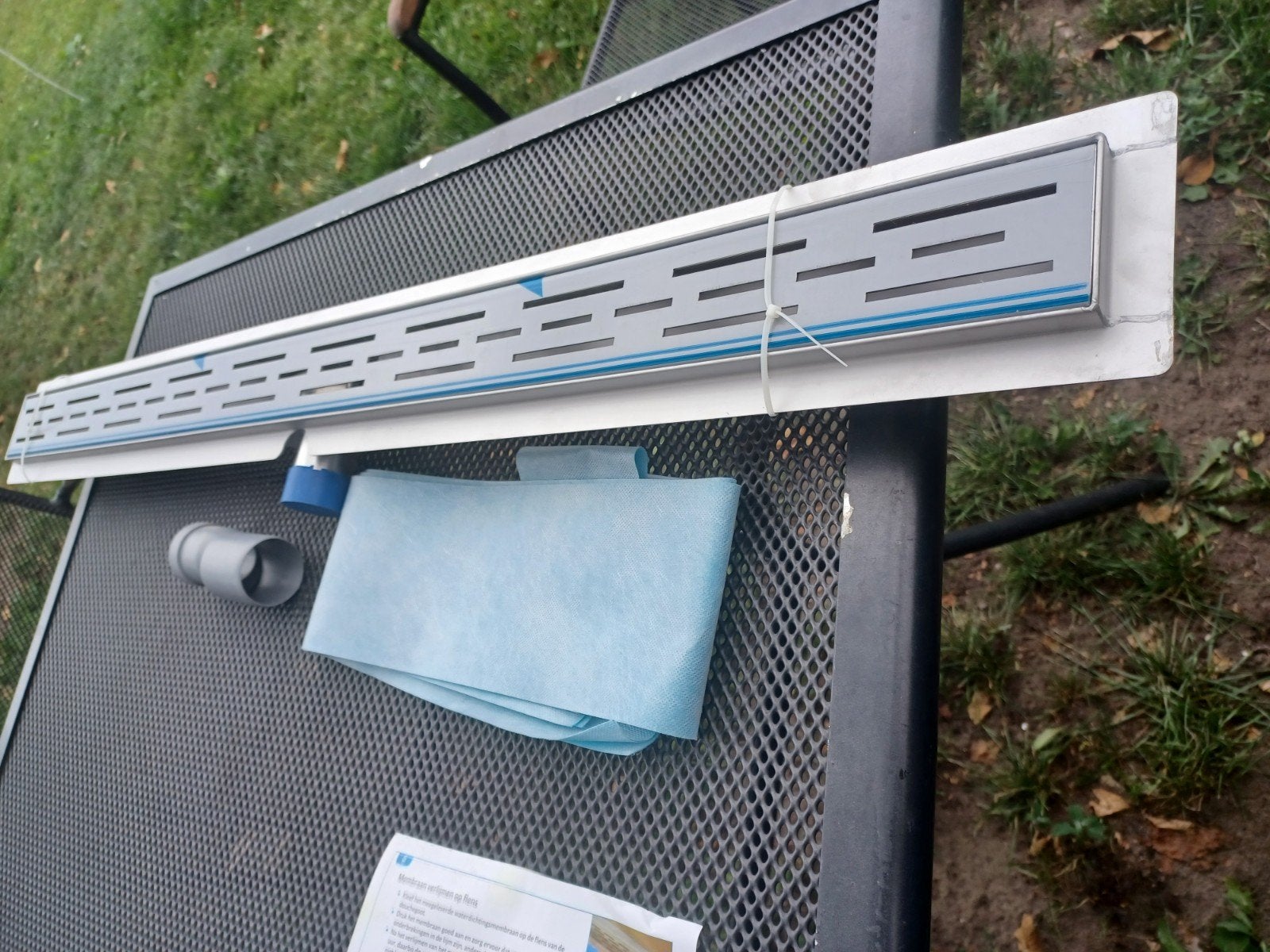 RVS Lage Douchegoot met Flens - Nieuw in doos, Ophalen, Nieuw, Rvs, Douche