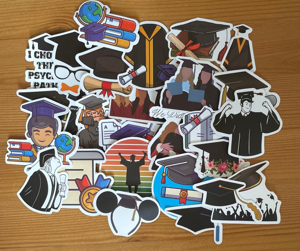 Geslaagd, afgestudeerd stickers, Verzenden, Nieuw, Meerdere stickers