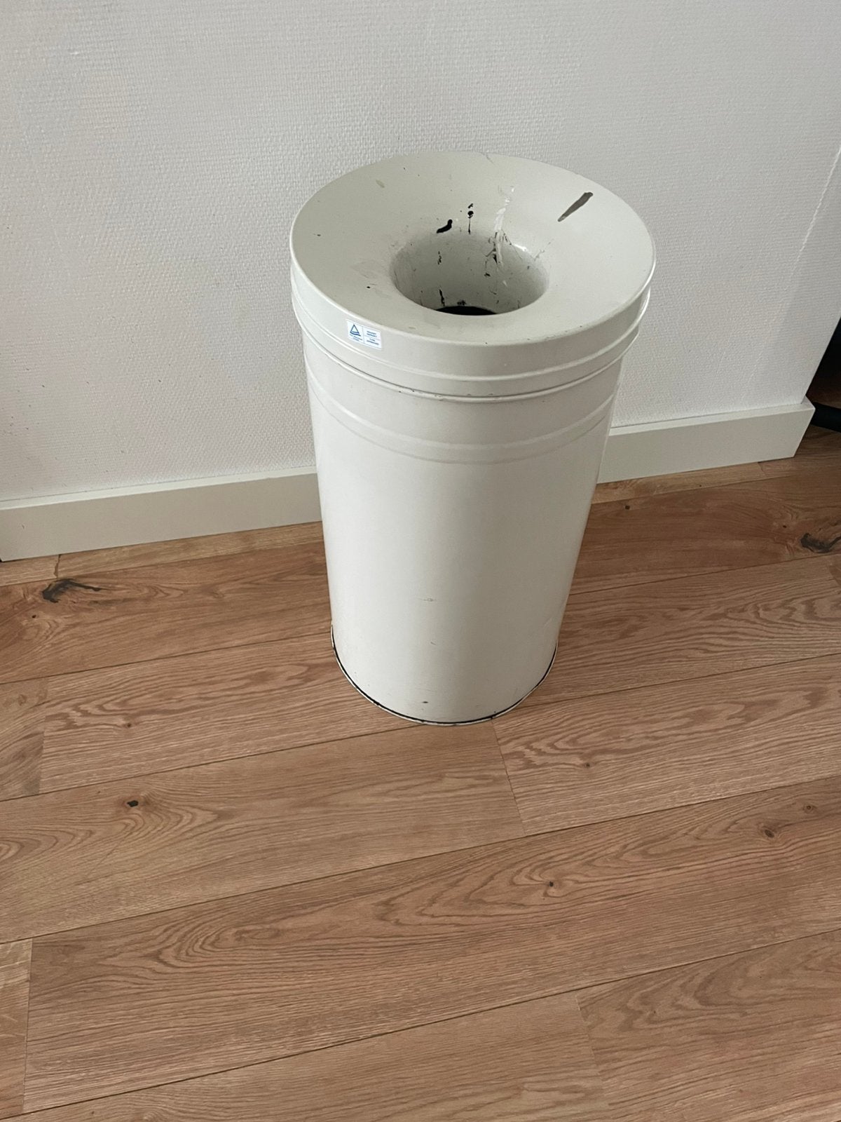 Metalen afvalbak met inwerpopening, Ophalen, Gebruikt, 40 liter of meer, Metaal