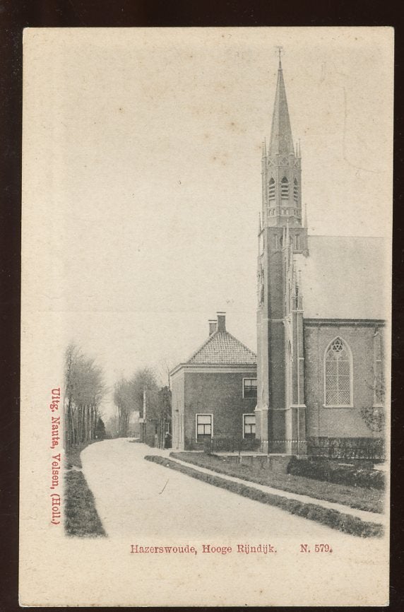 Hazerswoude Hooge Rijndijk rond 1900 (ZH-143), Ophalen, Voor 1920, Zuid-Holland