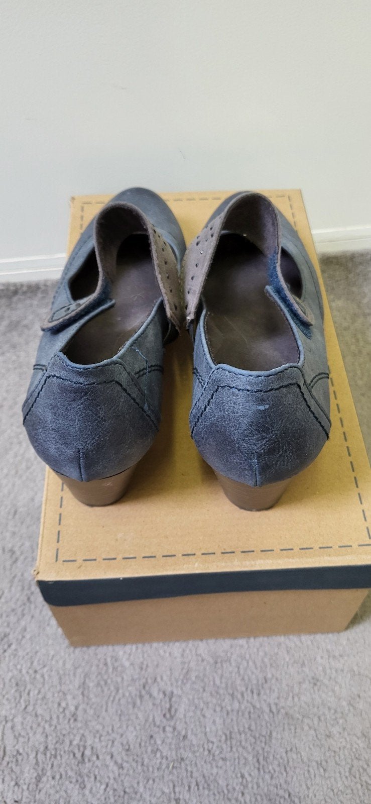 Dames Mary Jane schoenen met hak - Blauw, Maat 38, Ophalen of Verzenden, Zo goed als nieuw, Blauw