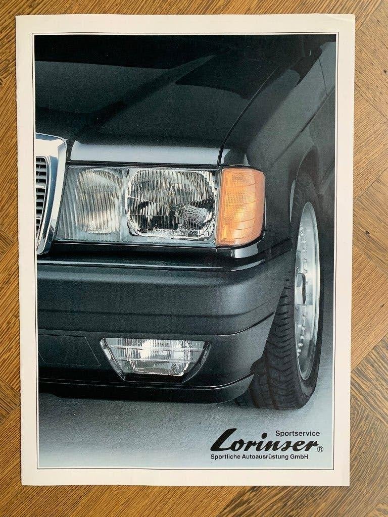 Uitklapfolder Mercedes-Benz Lorinser 1990 izgs!, Lorinser, Zo goed als nieuw, Mercedes, Ophalen of Verzenden