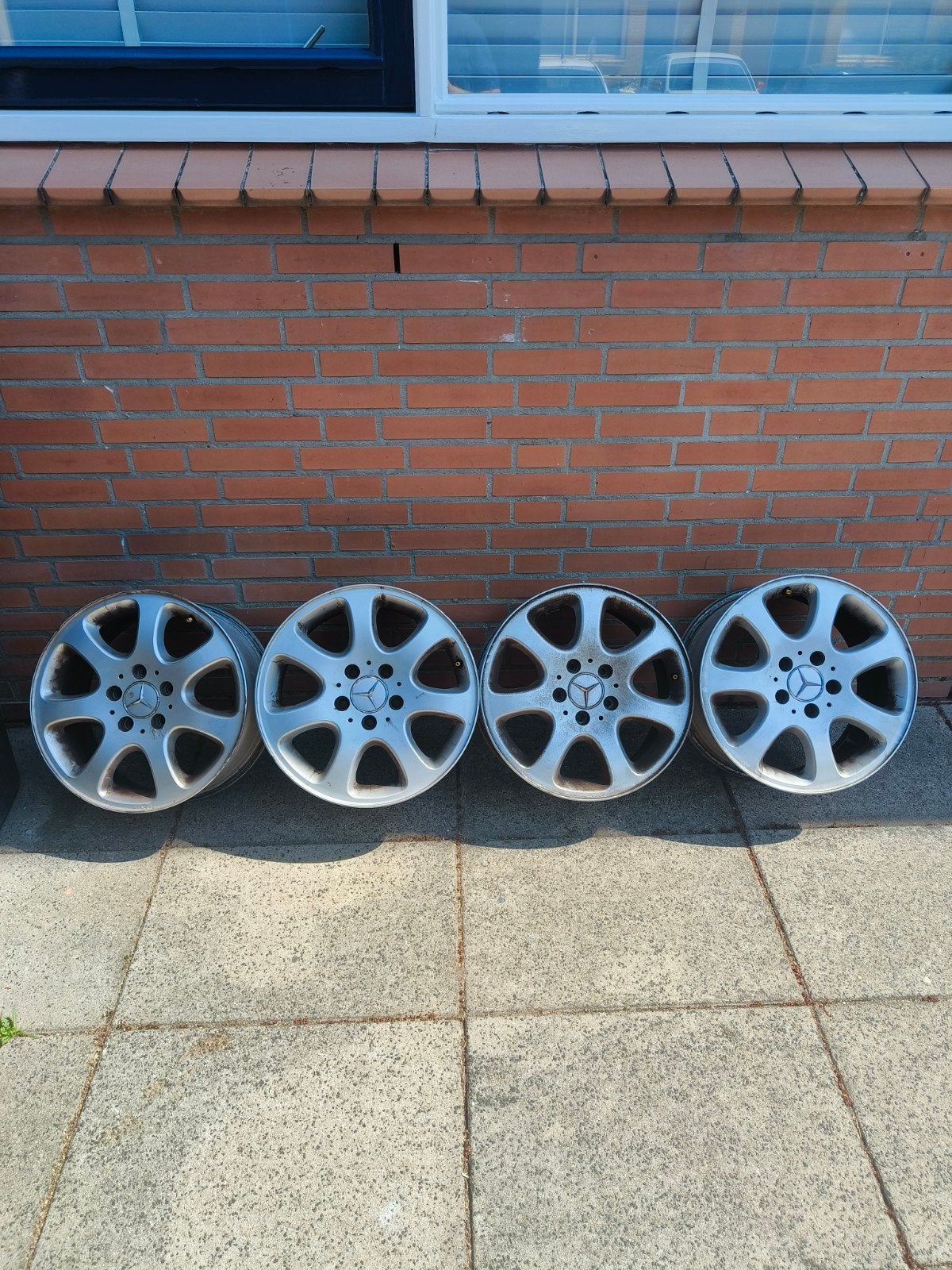 Mercedes CLK W209 cygnus velgen 5x112 16 inch breedset, Ophalen, Velg(en), 16 inch, 205 mm