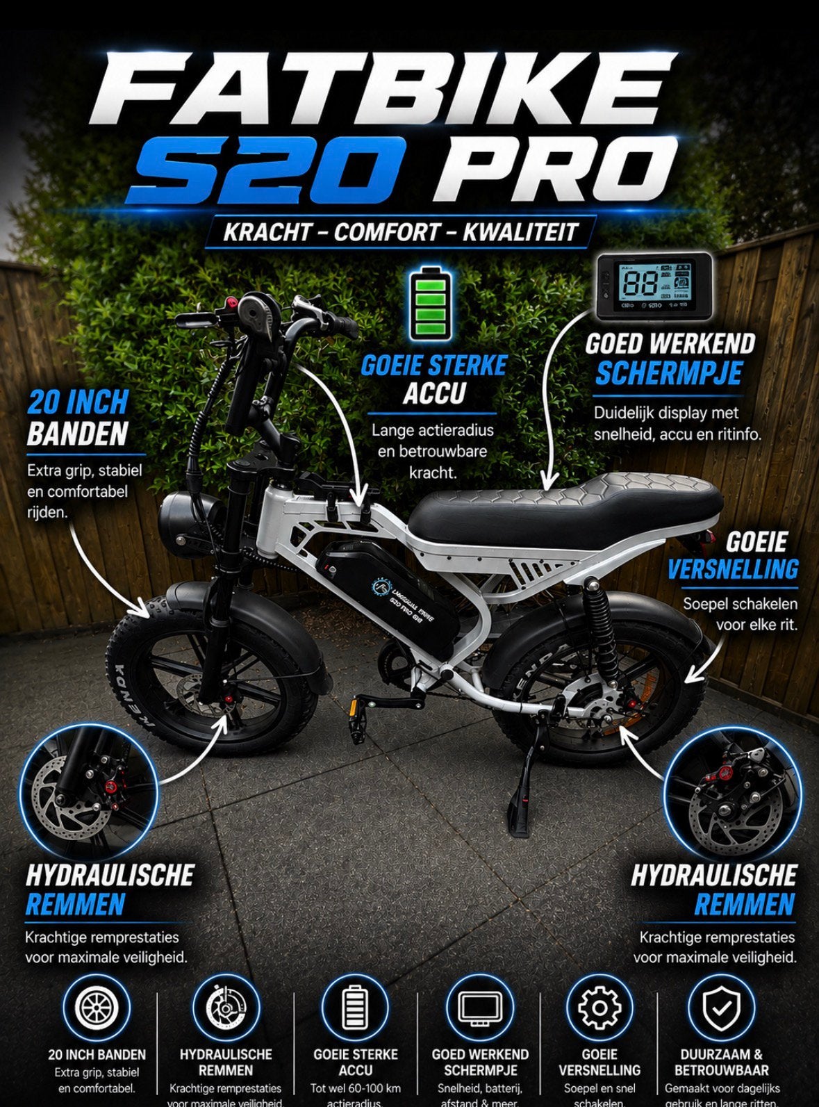 Fatbike s20 Pro, Ophalen, Zo goed als nieuw