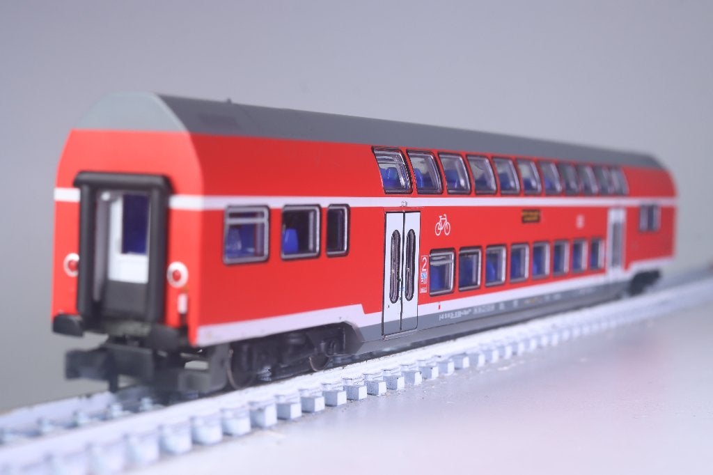 2 x dubbeldekker 2e kl type DBpza, rood, DB AG, Overige merken, Gelijkstroom, Ophalen of Verzenden, Nieuw