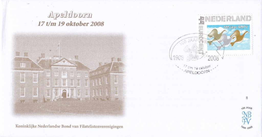 100 jaar NBVF – Apeldoorn – 17 t/m 19 oktober 2008, Verzenden, Envelop