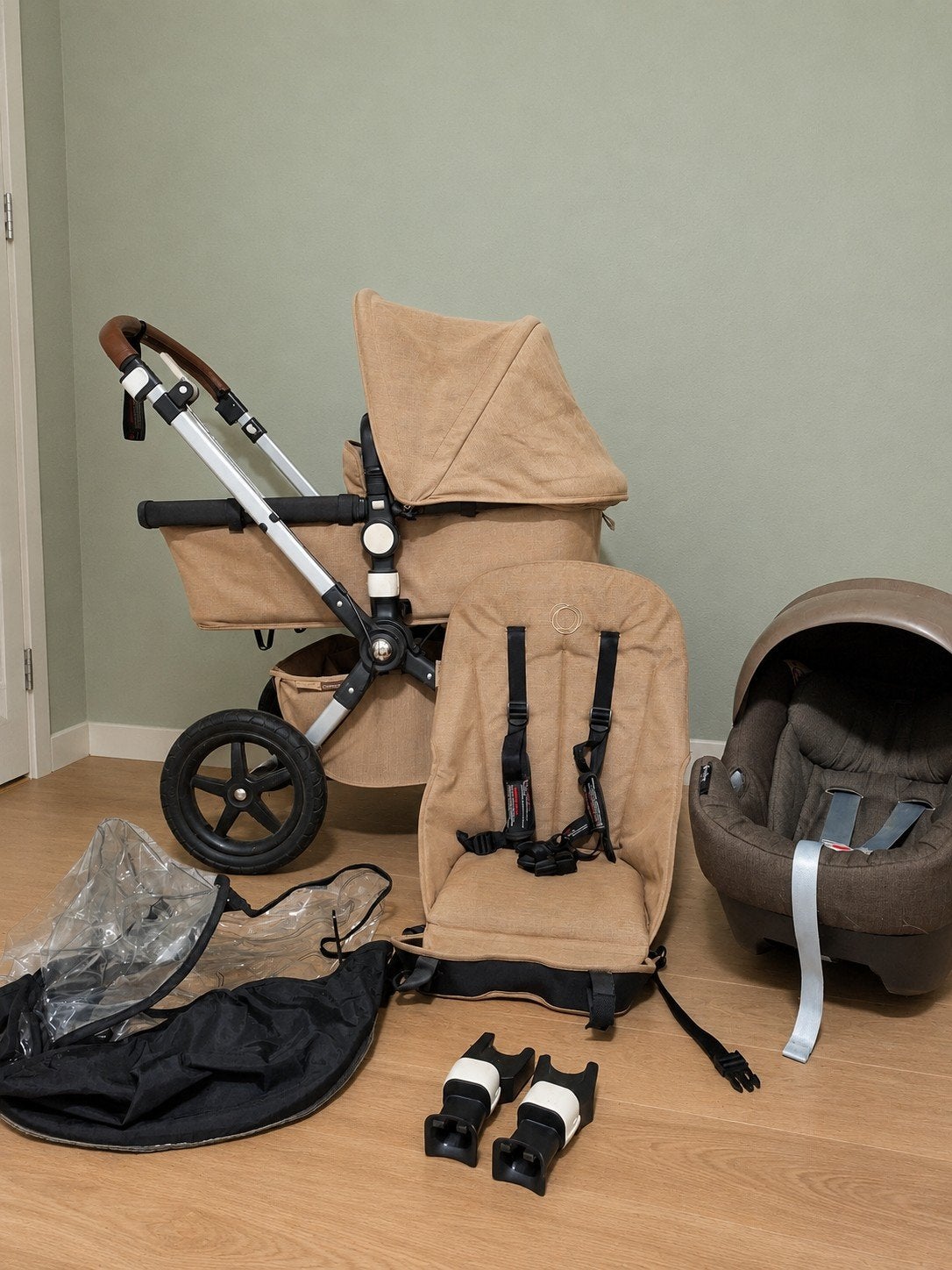 Bugaboo Cameleon 3 Saharah met Cybex autostoel, Ophalen, Zo goed als nieuw, Bugaboo, Met autostoeltje