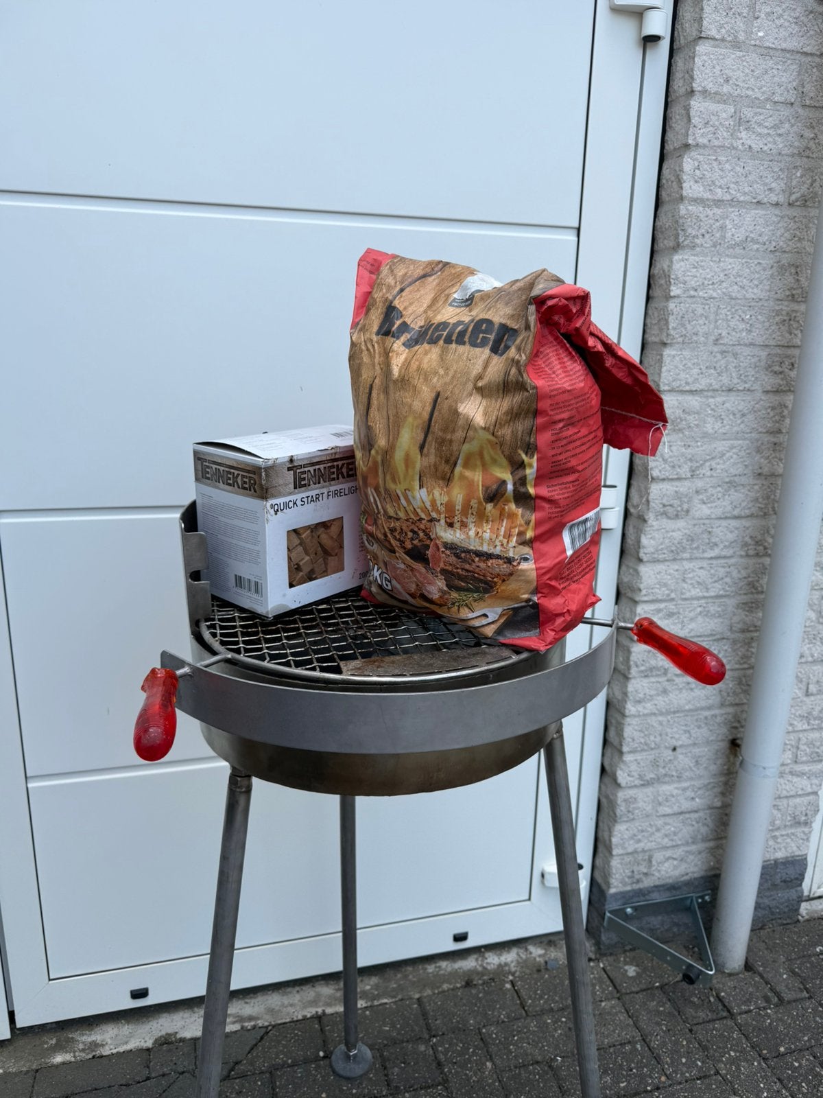 Barbecue bbq rvs te koop, Tuin en Terras, Houtskoolbarbecues, Gebruikt, Ophalen