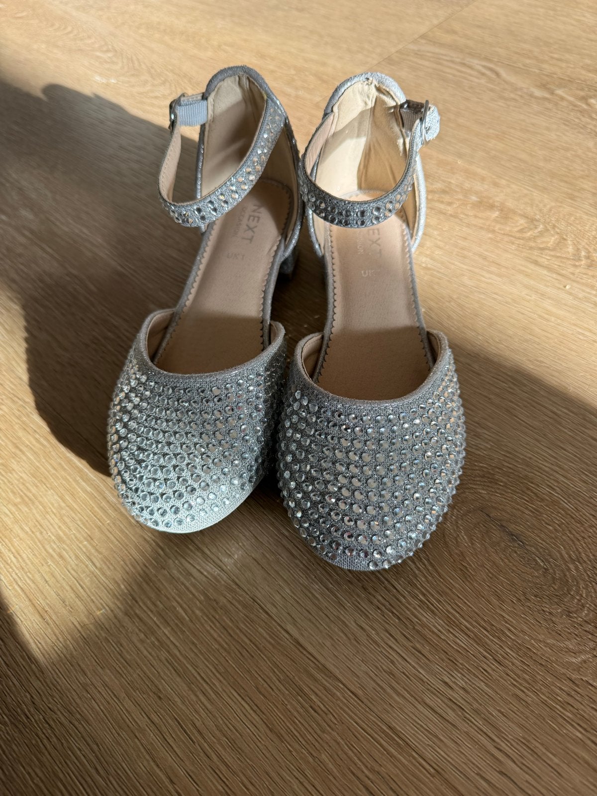 Mooie zilveren hakjes met diamanten, maat 33, Ophalen, Zo goed als nieuw, Meisje, Schoenen