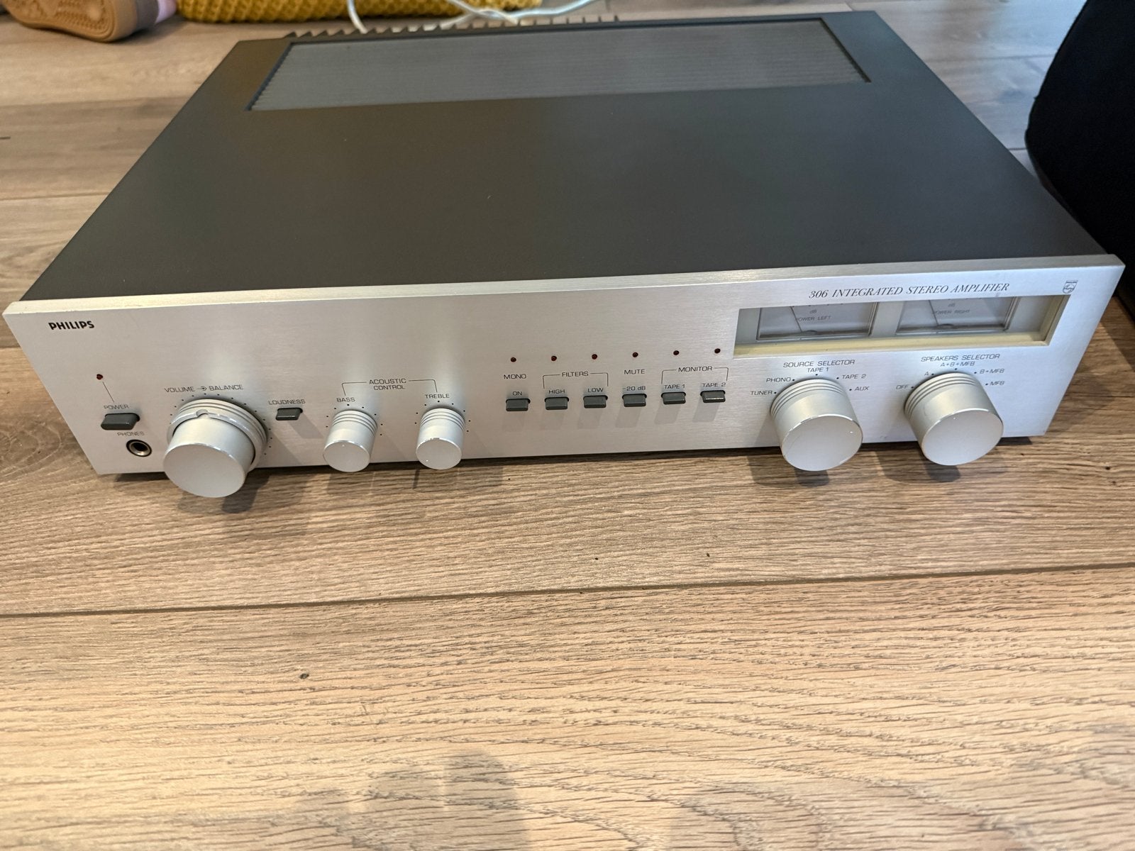 Philips 22AH306 Vintage Stereo Versterker, Ophalen, Gebruikt, Stereo, Minder dan 60 watt