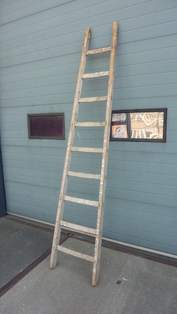 antieke ladder / houten trap / decoratie of als zoldertrap, Antiek en Kunst, Ophalen