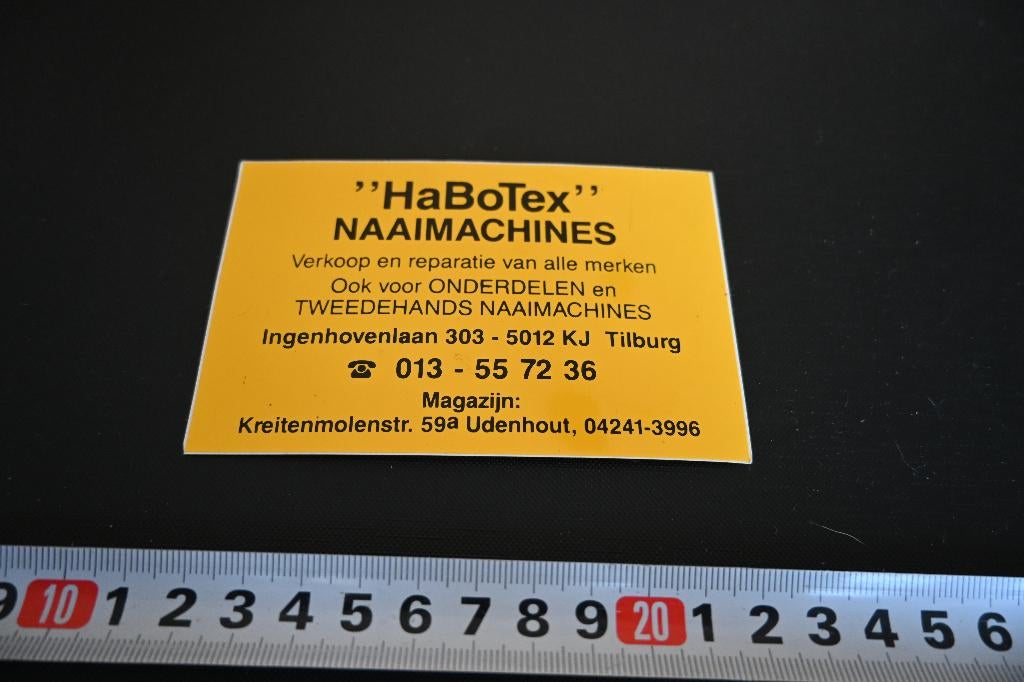 sticker Tilburg Udenhout HaBoTex Naaimachines, Ophalen, Zo goed als nieuw, Sticker