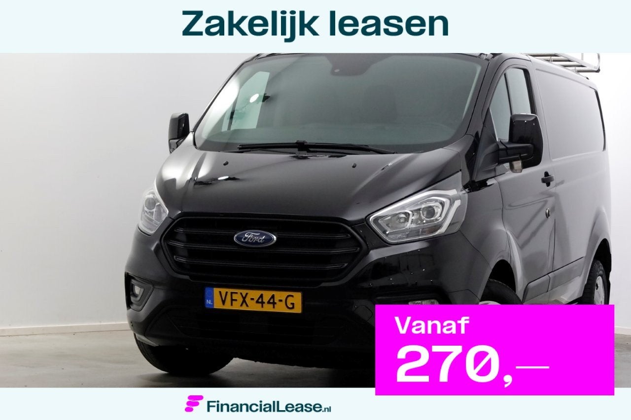 Ford Transit Custom 2.0 TDCI L1H1 Trend Airco/Imperiaal/Crui, Voorwielaandrijving, Dealer onderhouden, 2500 kg, Zwart