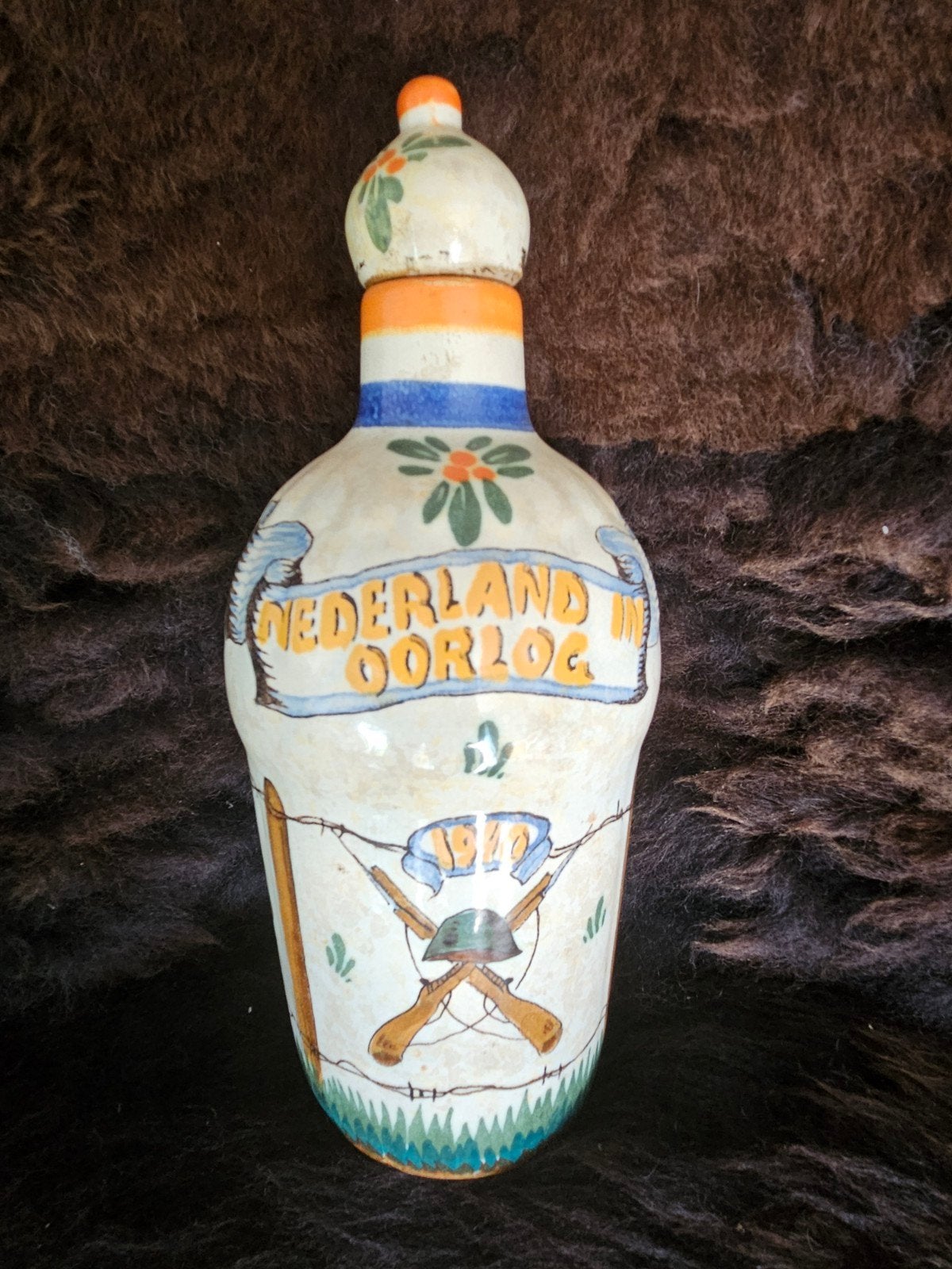 Zeldzame Jeneverkruik 'Nederland in Oorlog 1917', Ophalen of Verzenden